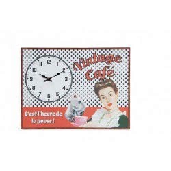 Horloge Pendule vintage café 32X24 cm